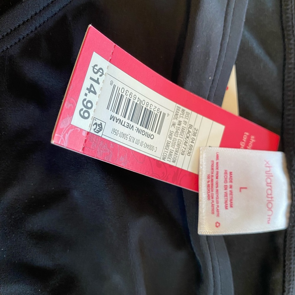 Black Cheeky Swim Bottoms NWT Large